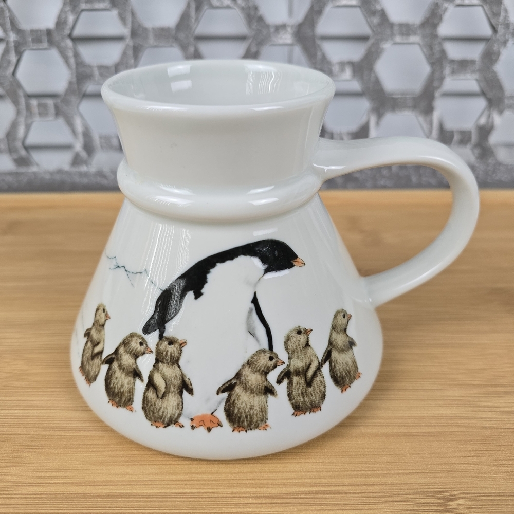 Vintage Gibson Greetings No Spill Mug with Pinguins